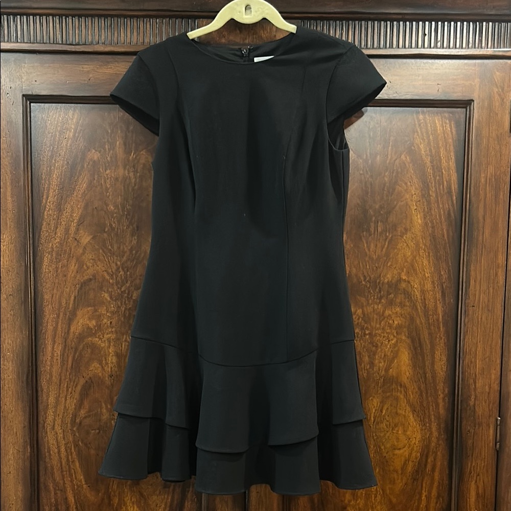 Elegant Black Tiered Mini Dress